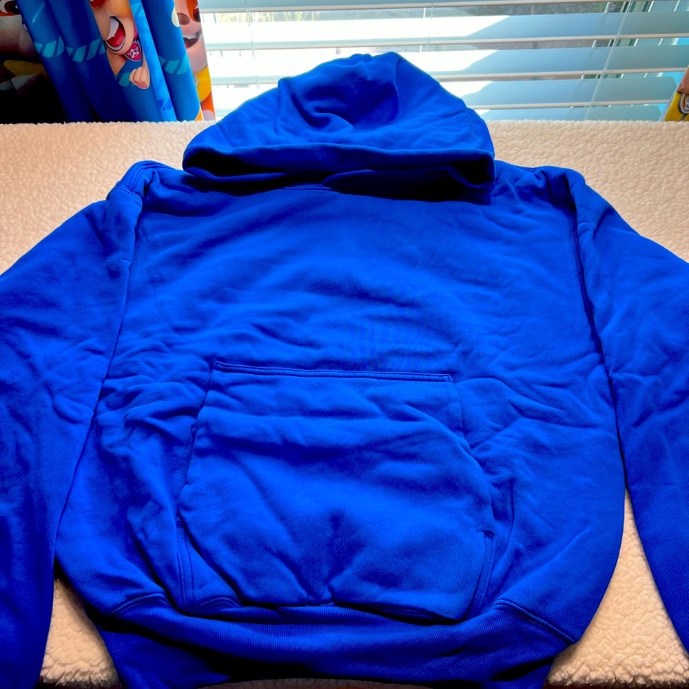 YEEZY GAP DOUBLE LAYERED HOODIE SIZE S Royal Blue